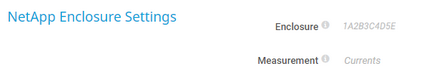 NetApp Enclosure Settings